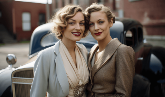 kobiety we fryzurach w stylu lat 20.
