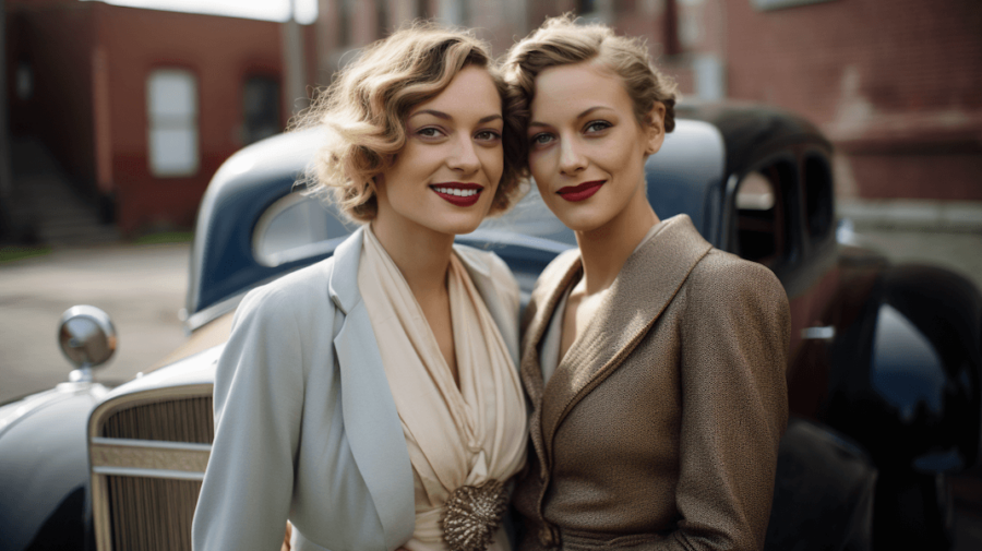 kobiety we fryzurach w stylu lat 20.